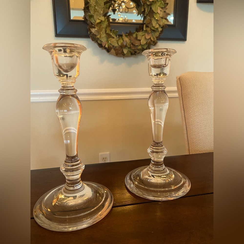 Tiffany crystal candlesticks